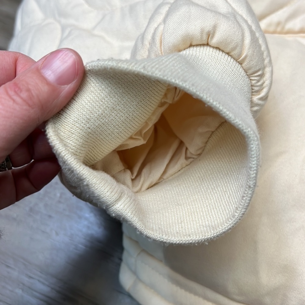 PROMESA QUIET PROMISE QUILTED BOMBER JACKET CREAM SIZE SMALL - Picture 13 of 15